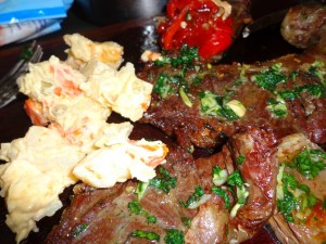 Entraña a la provenzal con morrones